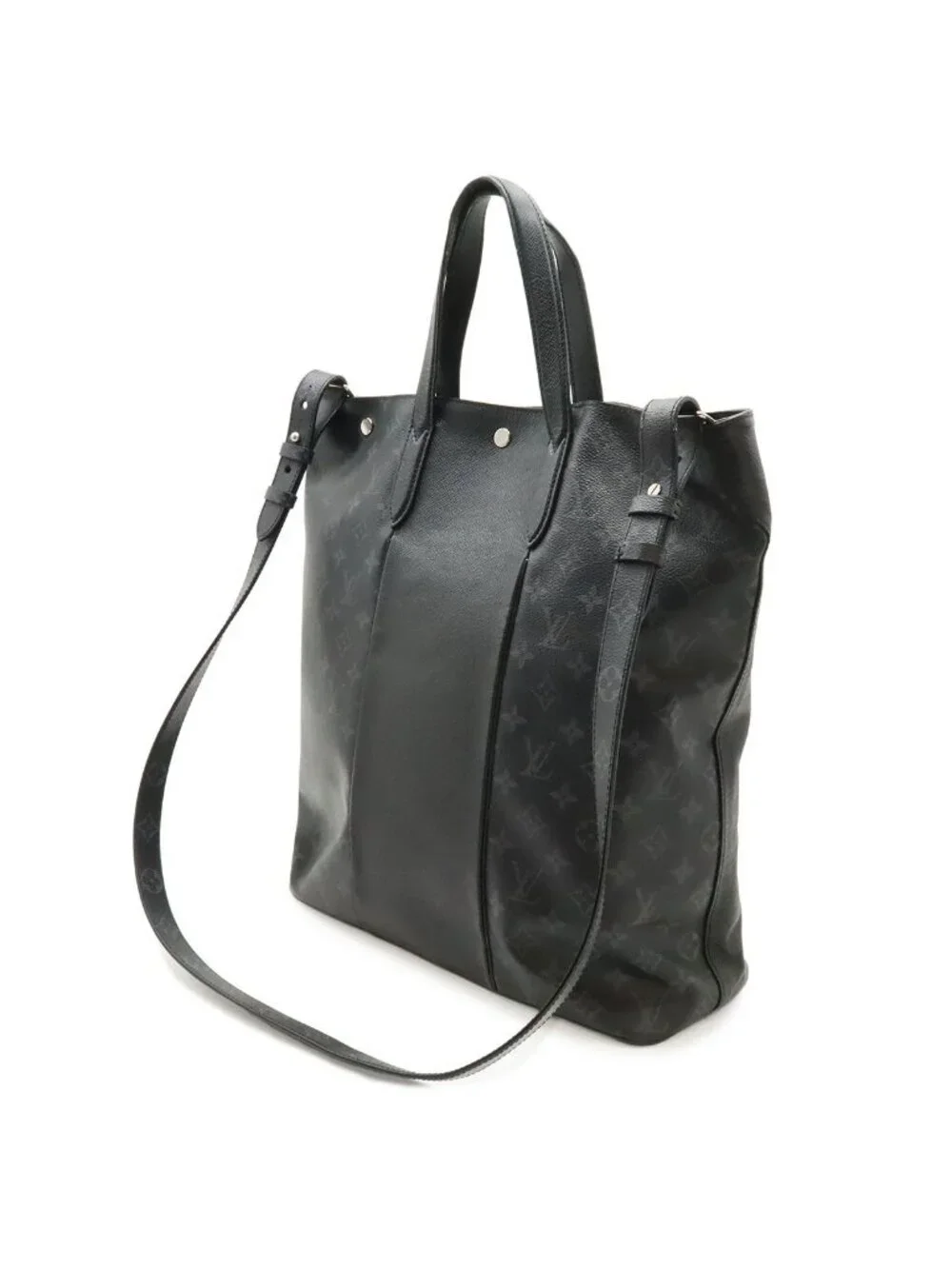Louis Vuitton Taigarama Monogram Eclipse City Tote Large Long 2-Way Shoulder Bag